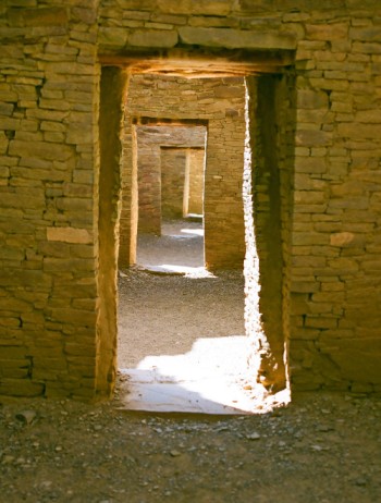 Photo by Steven Herrmann -- Doorways at Pueblo Bonito 